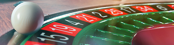 a ball spinning on the roulette wheel
