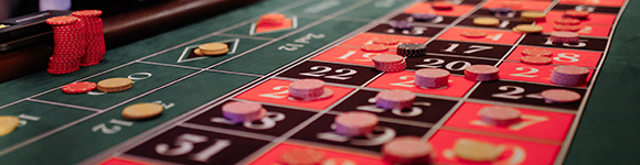 roulette table with already placed bets