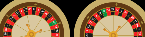 two roulette wheels