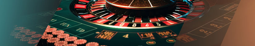 Roulette Wheel with Chips on Table