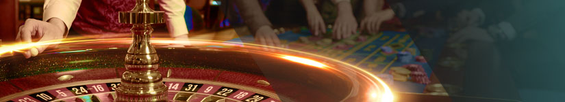 A roulette wheel spinning 