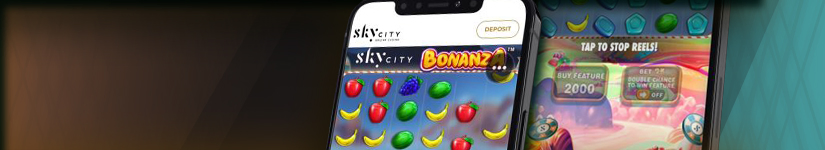 Screenshot of the SkyCity Online Casino site on mobile device