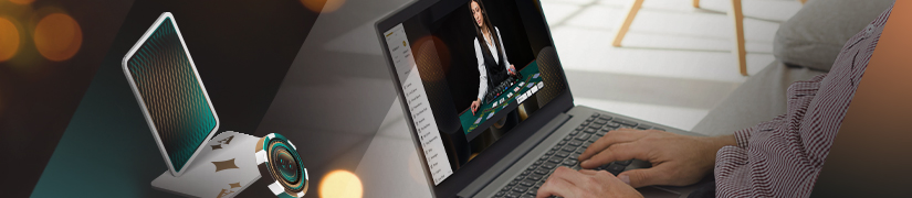 A computer screen with a live dealer game streaming